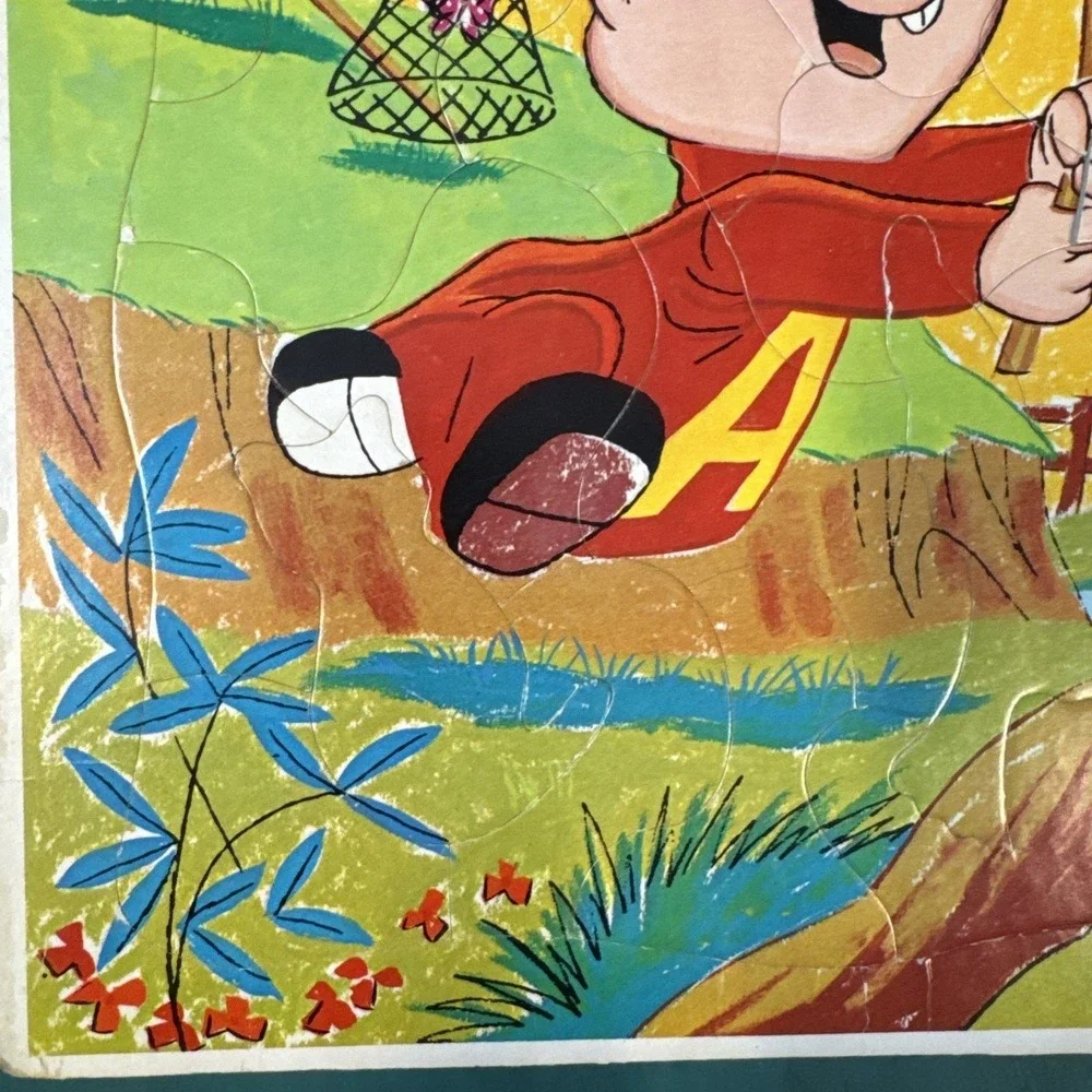 Jigsaw Puzzle Alvin & the Chipmunks VTG 1964 Frame Tray Whitman Preschool 1960s